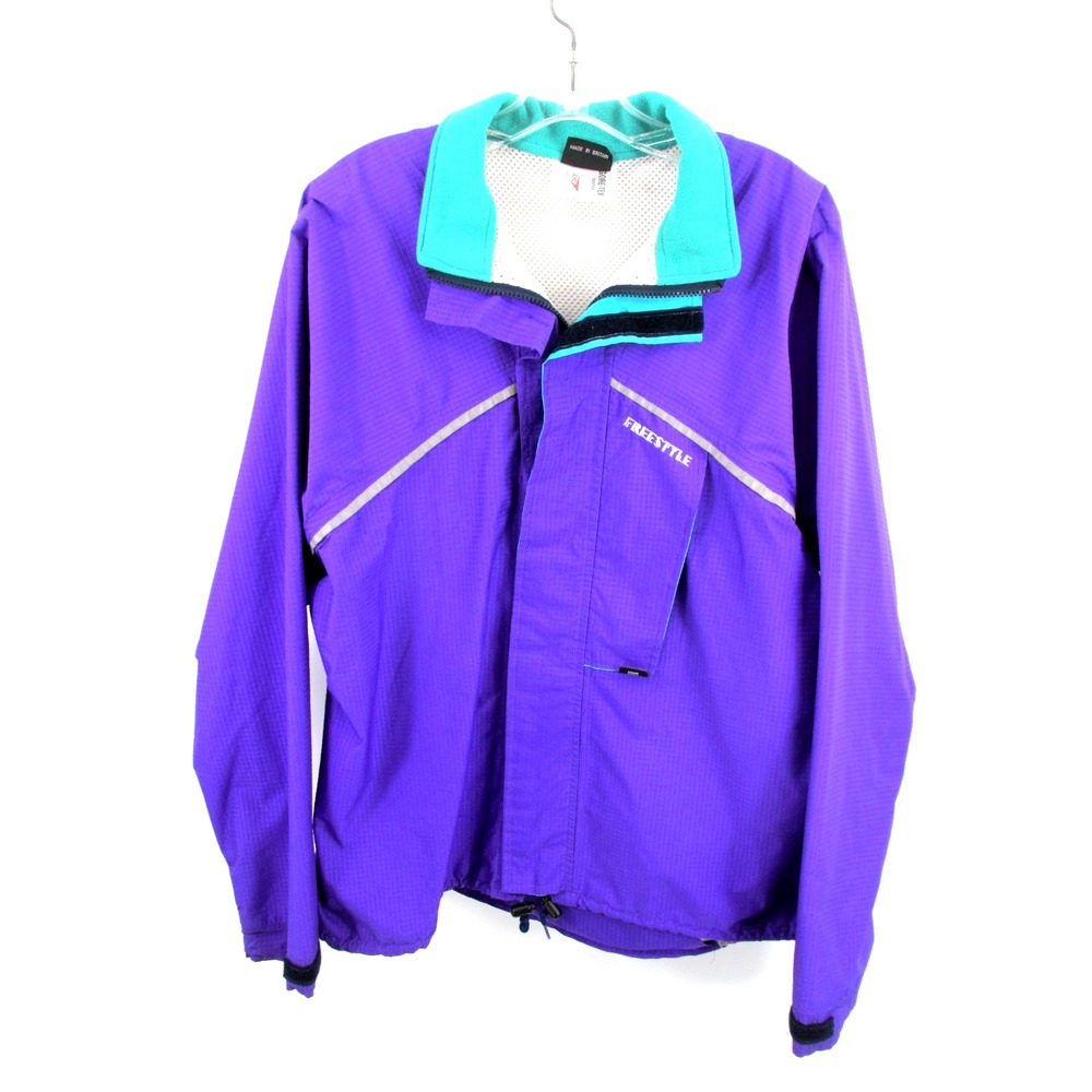 Freestyle Sports Vintage 90s Windbreaker Jacket Women XL Purple Gore-Tex Lined